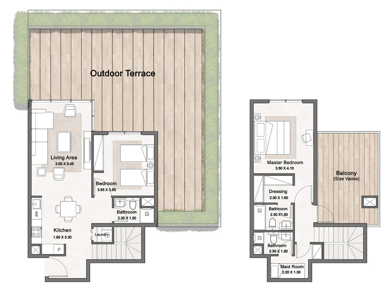 L+2 Bedrooms - Type E